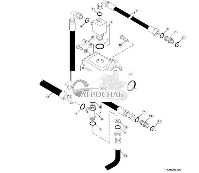 AXLE LUBE PUMP LINES POWER SHIFT TRANSMISSION 